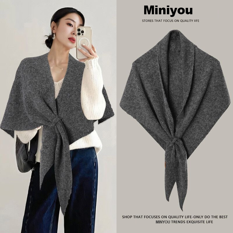 French Wool Triangle Shawl